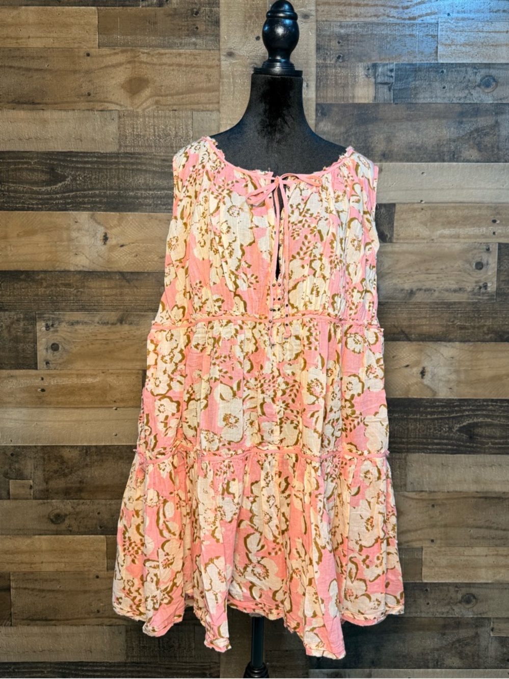 NEW NWT Free People Women's Pink Tan Floral Romper XL Extra Large TEP 146